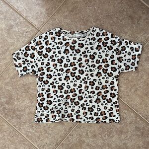Zara Kids Leopard Print Tee - Black and Brown